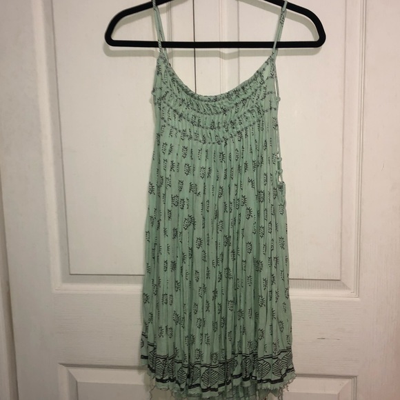 Free People Mint Green Floral Flowy Dress - Picture 9 of 11